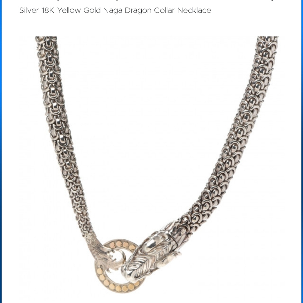 John Hardy Naga Dragon Collar Necklace